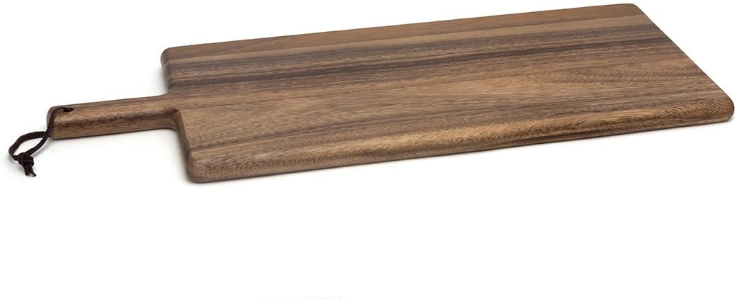 Price:$29.99 International Acacia Wood Kitchen Cutting and Serving Board, 21-1/2" x 8-3/4" x 3/4": Serving Trays