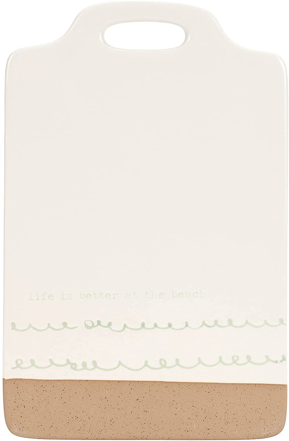 Price:$26.50 At Beach Classic White 10 x 6.5 Ceramic Stoneware Cheese Cutting Board: Home & Kitchen