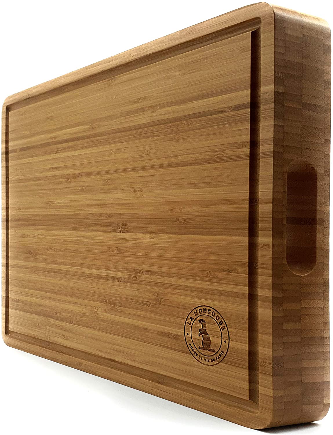 Price:$49.99 Cutting Board 17 x 13 x 2” Extra-Large XL with Juice Groove Hand Grips Multipurpose Big Thick Reversible Wood Butcher Block Chopping Carving Serving Platter Tray Birthday Wedding Gift Idea LA M: Home & Kitchen