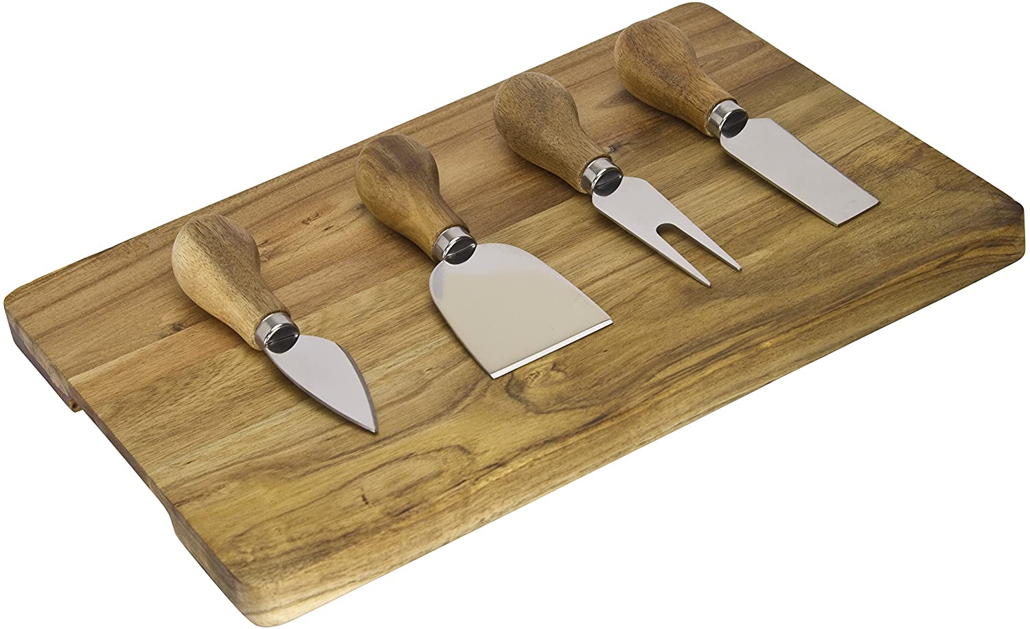 Price:$19.99 Eye Witness Acacia Wood Cheese Board & Knive Set: Cheese Plates