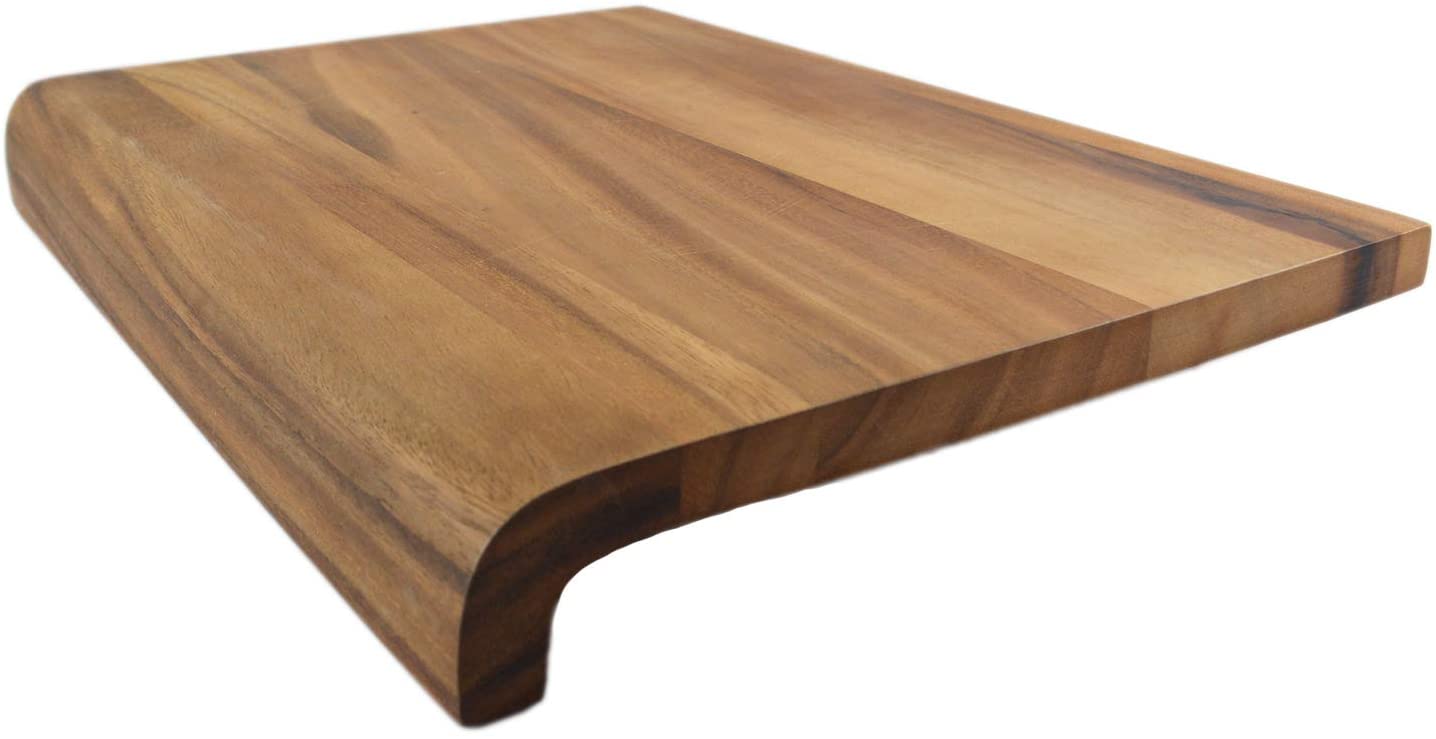 Price:$55.50 Wood Cheese Cutting Board and Prep Station with Curved Edge for counter, 16 Inch: Home & Kitchen
