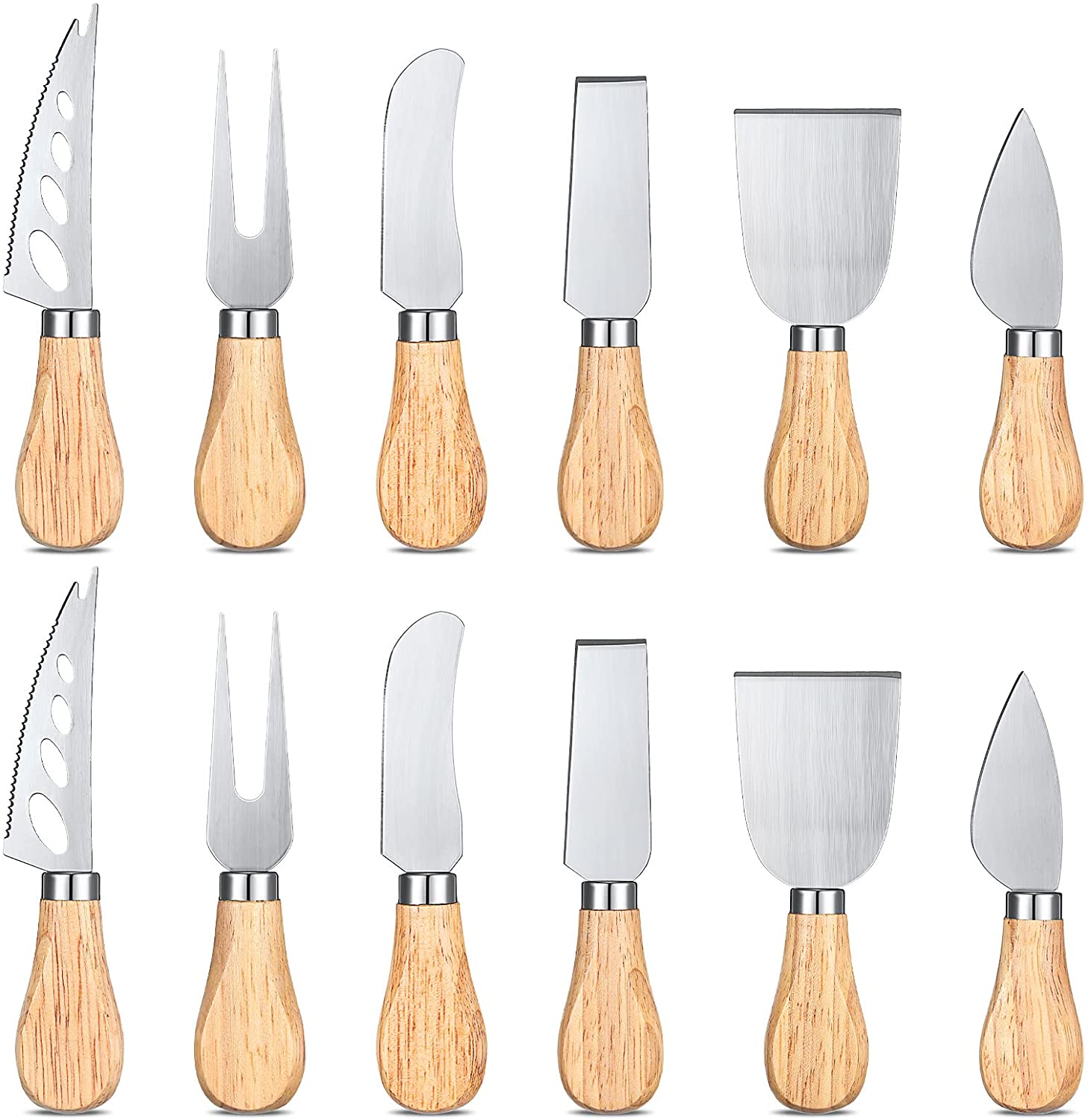 Price:$17.99 Pieces Cheese Knife Set Cheese Knives with Wood Handle Cheese Board Knife Set for Cutting Butter, Cheese and Bread: Home & Kitchen