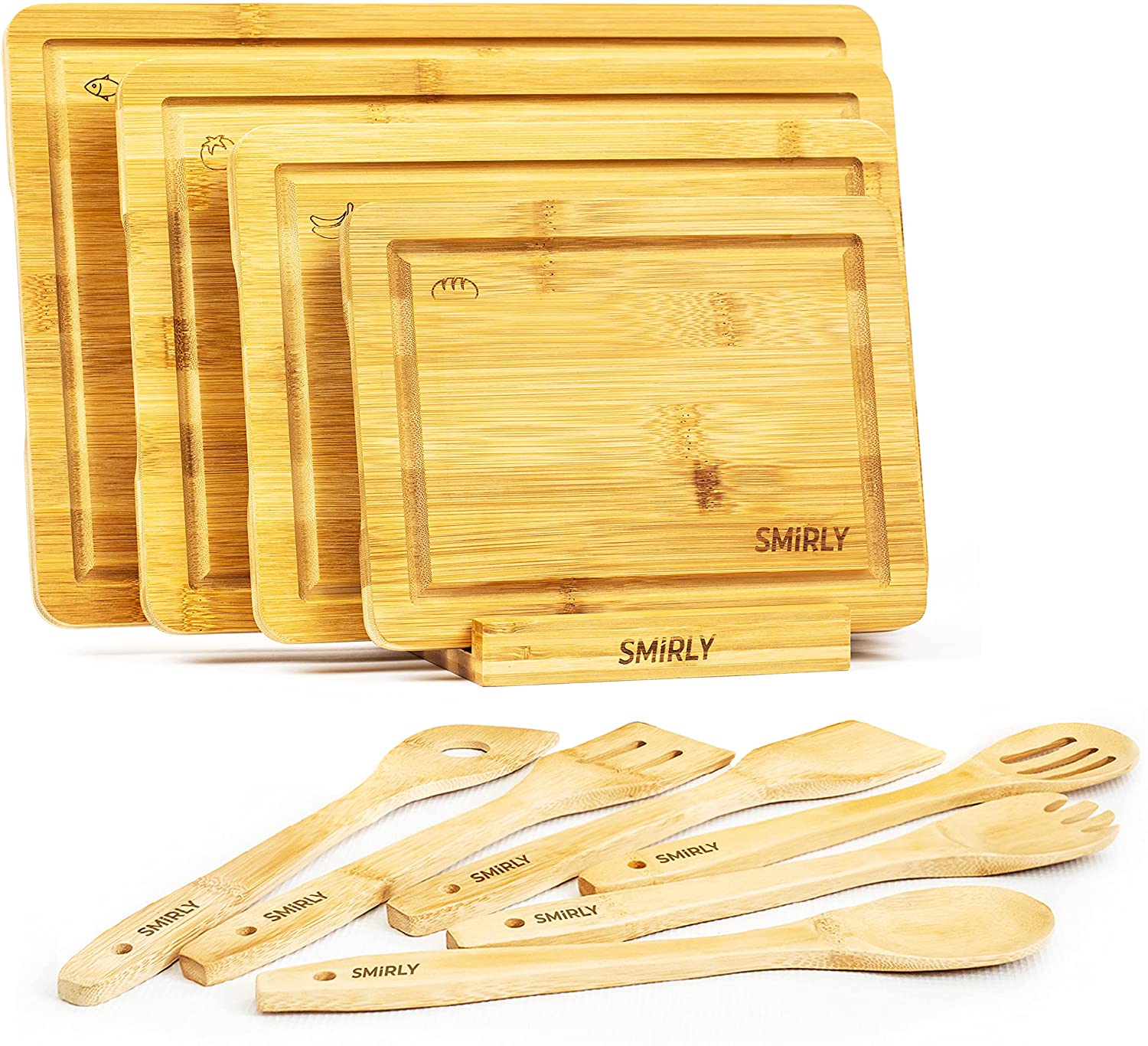 Price:$22.09 Wood Cutting Boards for Kitchen - Bamboo Cutting Board Set, Chopping Board Set - Wood Cutting Board Set with Holder - Wooden Cutting Board Set (Large & Small) Wooden Cutting Boards for Kitchen: Home & Kitchen