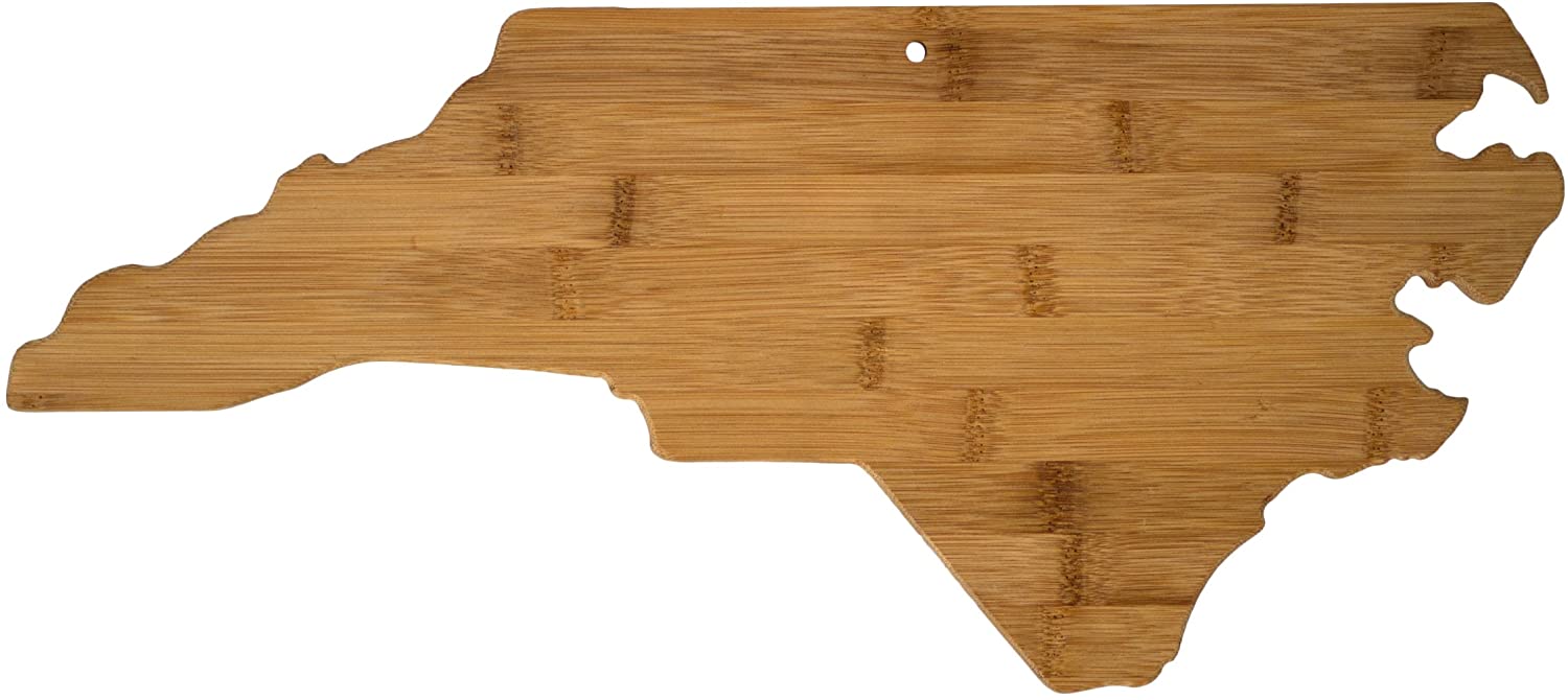 Price:$19.99 : Totally Bamboo 20-7978NC North Carolina State Shaped Bamboo Serving and Cutting Board, Brown : Home & Kitchen