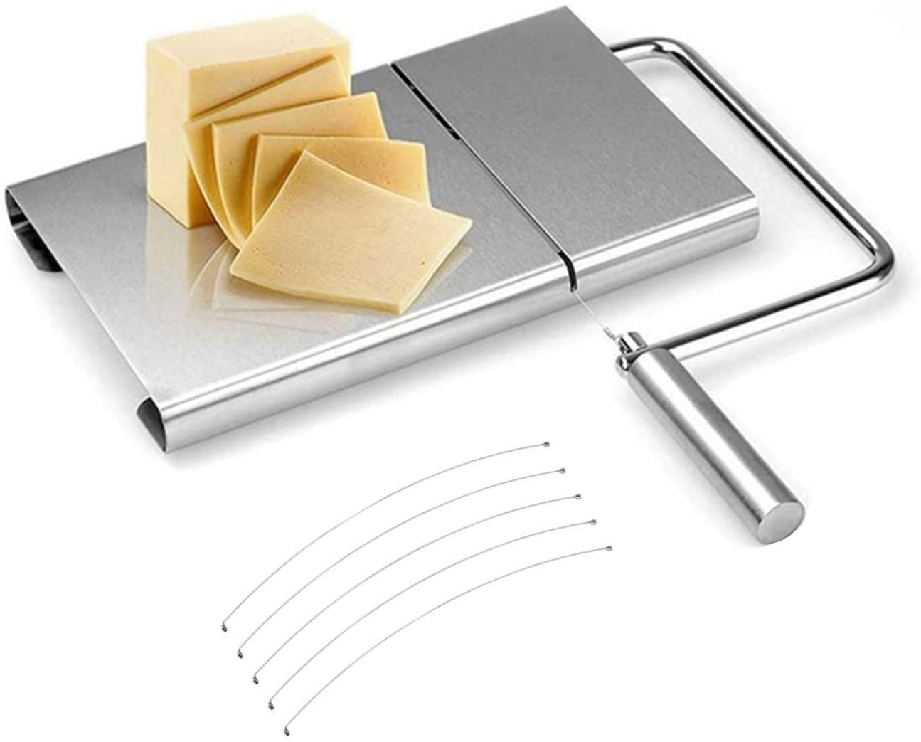 Price:$14.99 Stainless Steel Cheese Slicer Butter Cutting Board Cheese Cheese Cutting Table: Home & Kitchen