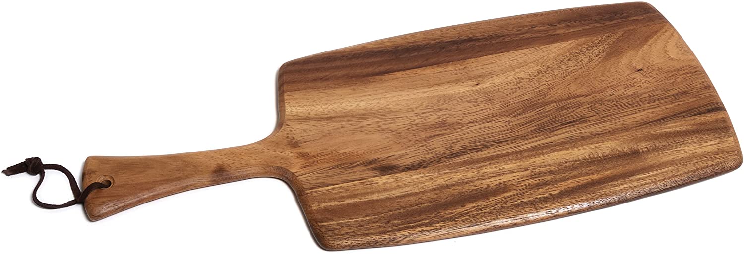 Price:$24.99 : Lipper International Acacia Charcuterie Paddle Board for Hors D’oeuvres, Cheeses, Meats or Snacks, Medium, 18" : Home & Kitchen
