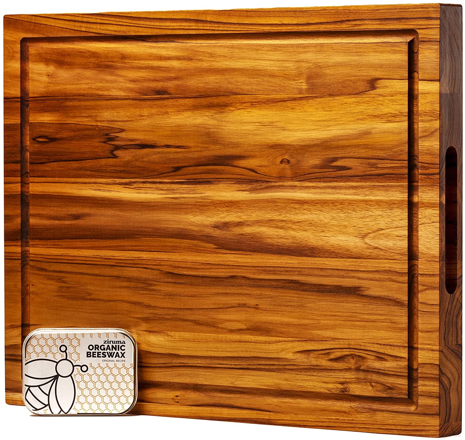 Price:$84.95 Large Prime Teak Wood Cutting Board Cured with Pure Beeswax and Natural Oils 20x15 x 1.5 in - 2oz of Extra Wood Moisturizer Included : Tools & Home Improvement