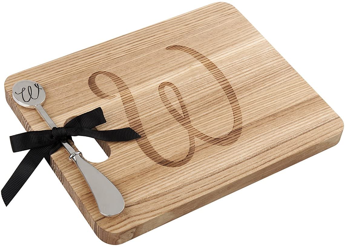 Price:$20.99 FAMILY Monogram Fraxinus Mandshurica Solid Wood Cheese Board With Spreader-W: Home & Kitchen