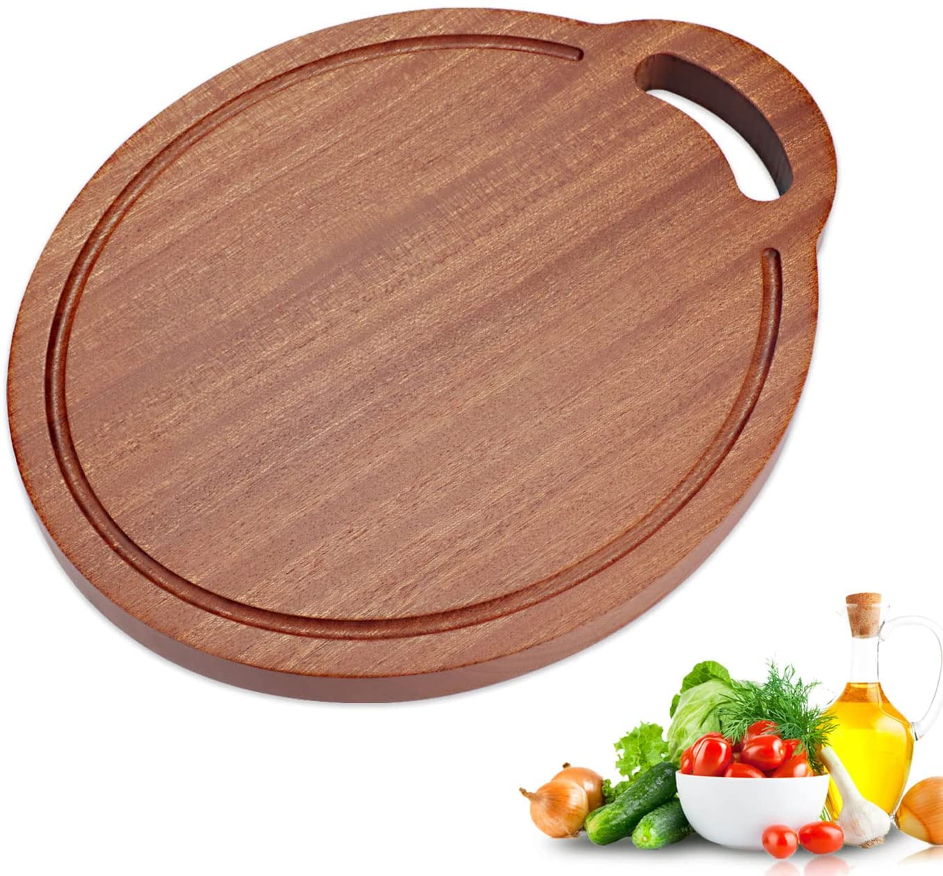 Price:$39.99 Wood, Cutting Board, Cheese Paddle Board, Bread and Crackers Platter for Serving and Minor Food Prepare with Handle: Home & Kitchen