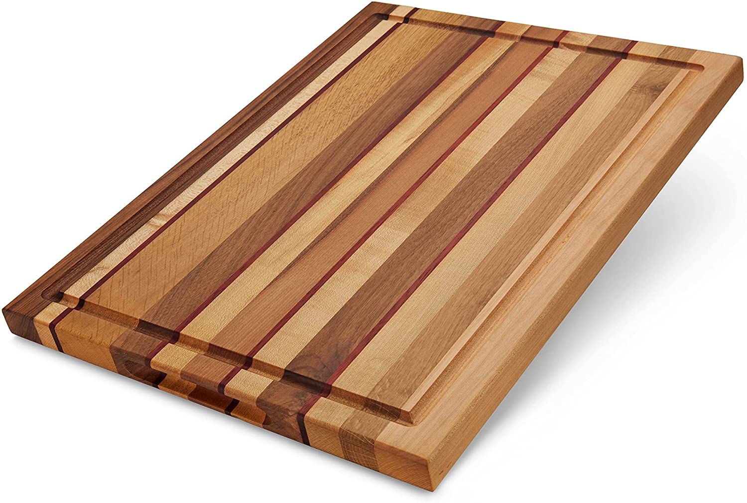 Price:$79.99 Large Wood Cutting Board with Juice Grove, Chopping Board, Knife Friendly, Reversible, Cheese Board, Gift Box Included, The Epirus (18x14x1.2 inch): Home & Kitchen