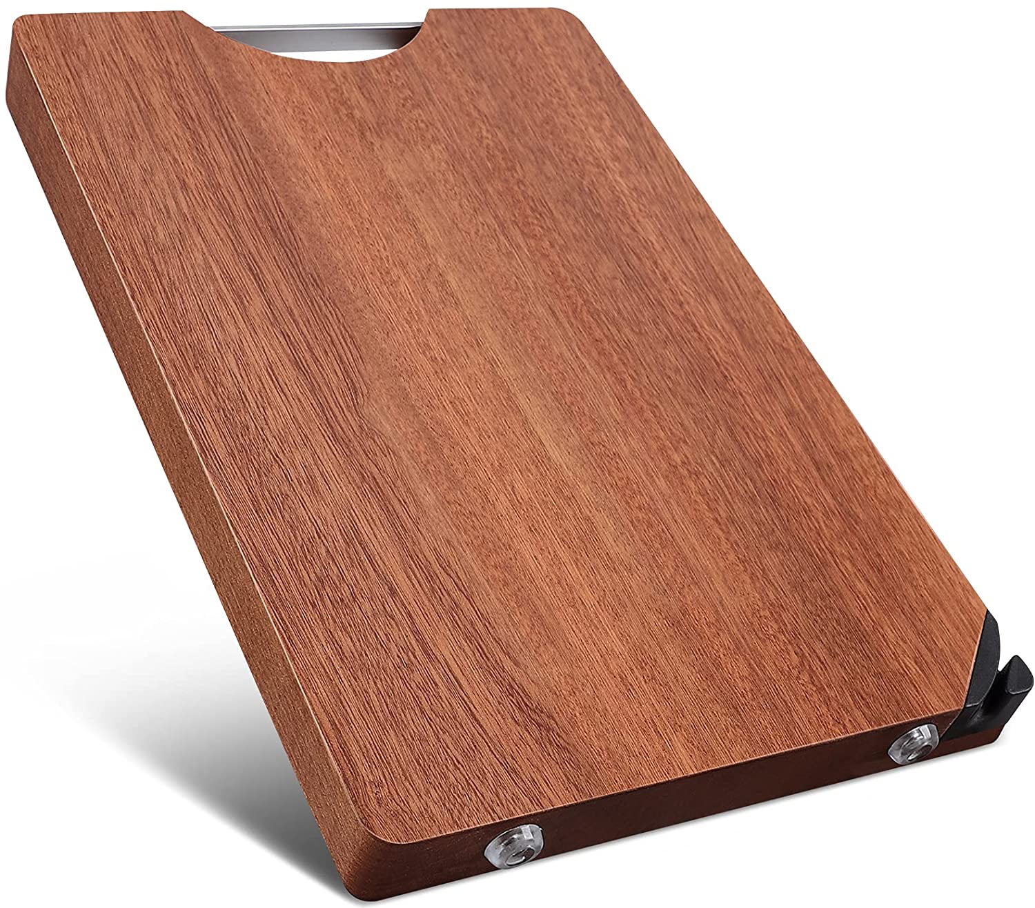 Price:$28.98 Hardwood Poultry and Meat Cutting Board with Sharpener & Handle (XX-Large, 16 x 12"), Thick Kitchen Butcher Block for Cheese, Veggie & Fruit Wood Chopping Blocks for Father's Day Gift: Home & Kitchen