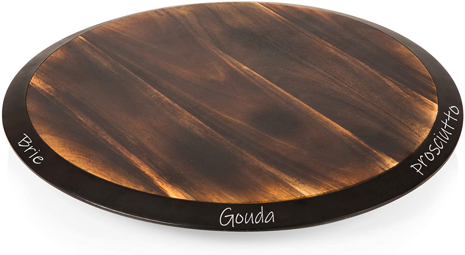 Price:$69.95 - a Picnic Time Brand Lazy Susan Acacia Serving Tray, 18-Inch, Natural: Home & Kitchen