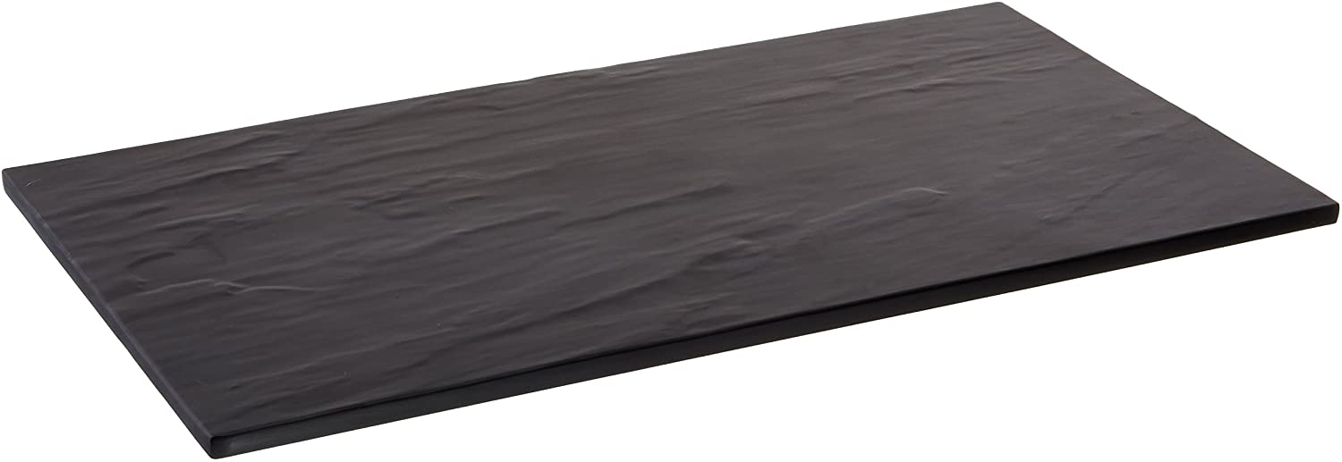 Price:$19.86 Metalcraft FSLT08 Rectangle Melamine Platter, Faux Slate, Black : Home & Kitchen