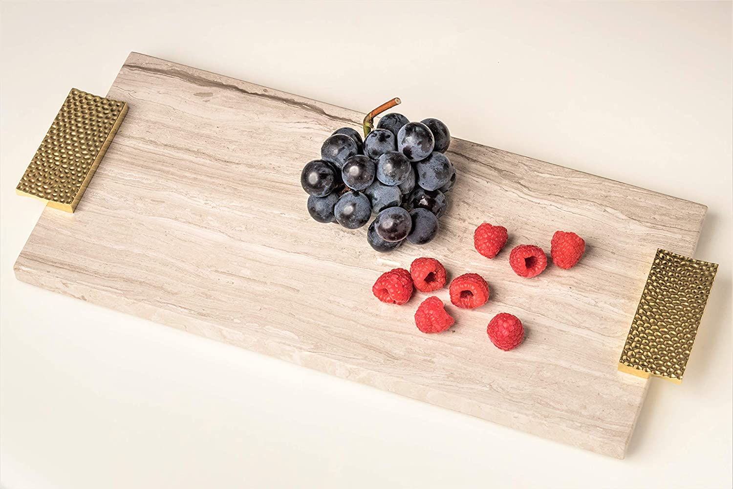 Price:$59.00 NATURAL WOOD VEIN MARBLE SERVING TRAY | PASTRY BOARD |CHEESE BOARD |CHARCUTERIE BOARD| BREAD BOARD: Serving Trays
