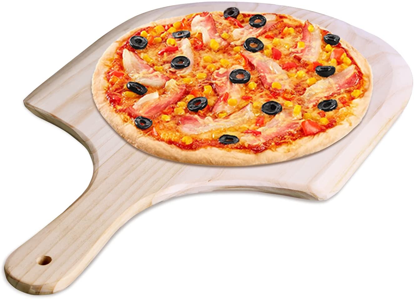 Price:$15.70 Pizza Peel - Pizza Paddle Tray Cutting Board With Easy Grip Handle Oven Tools Safe Accessories (for Homemade Pizza, Cheese and Charcuterie Boards, Bread, Fruit and Cheese)- 11Inch: Home & Kitchen