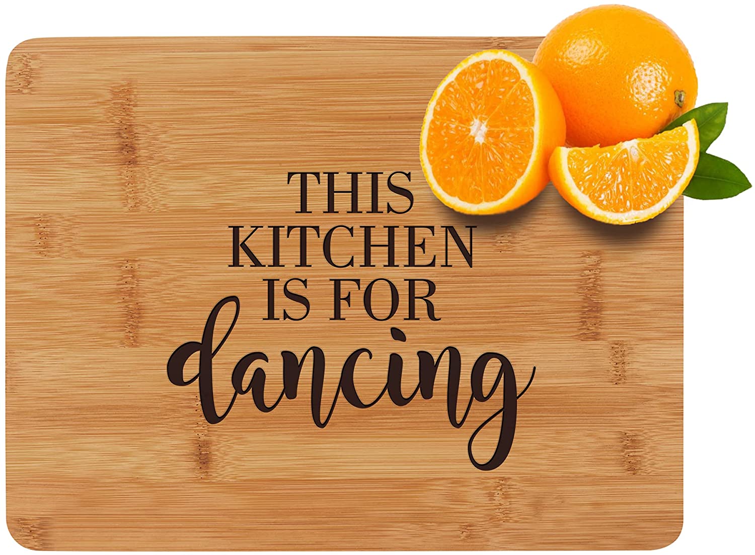 Price:$29.95 Kitchen is For Dancing - Engraved Bamboo Cutting Board - Wooden Kitchen Sign - Charming Wall Decor - Housewarming Gift - 8’ by 12’ Cheese Board: Home & Kitchen