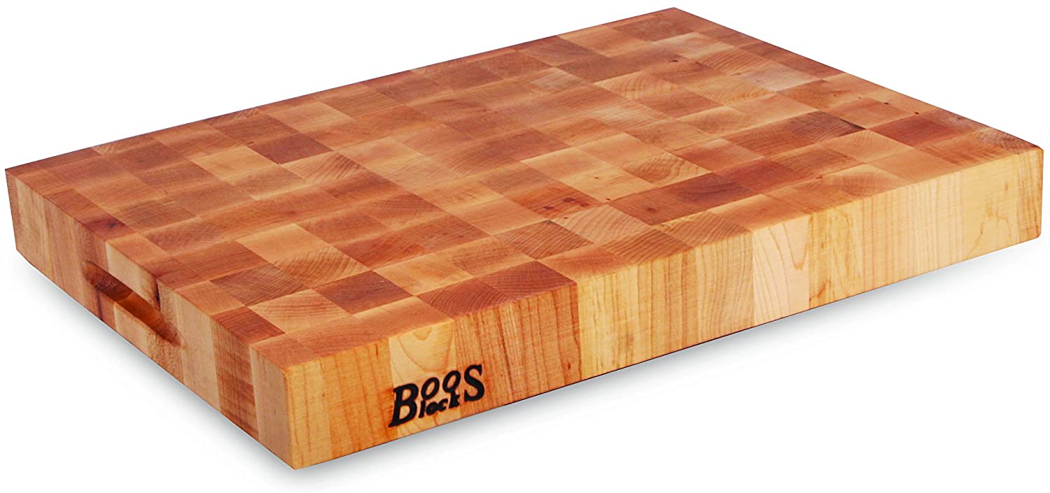 Price:$255.95 Boos Block CCB1818-225 Classic Reversible Maple Wood End Grain Chopping Block, 18 Inches x 18 Inches x by 2.25 Inches: Cutting Boards: Home & Kitchen