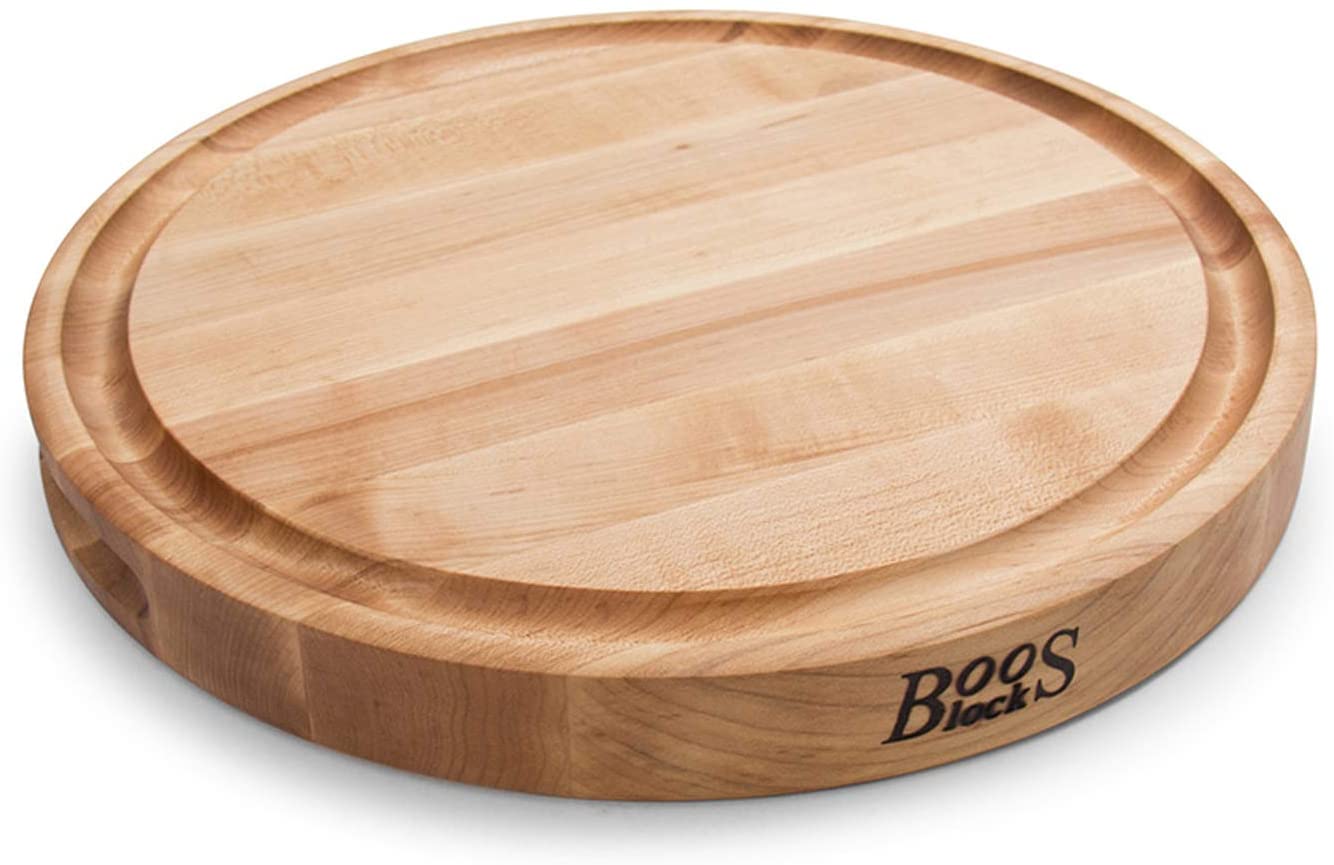 Price:$89.95 Boos Block CB1051-1M1515175 Maple Wood Round Cutting Board with Juice Groove, 15 Inches Round x 1.5 Inches