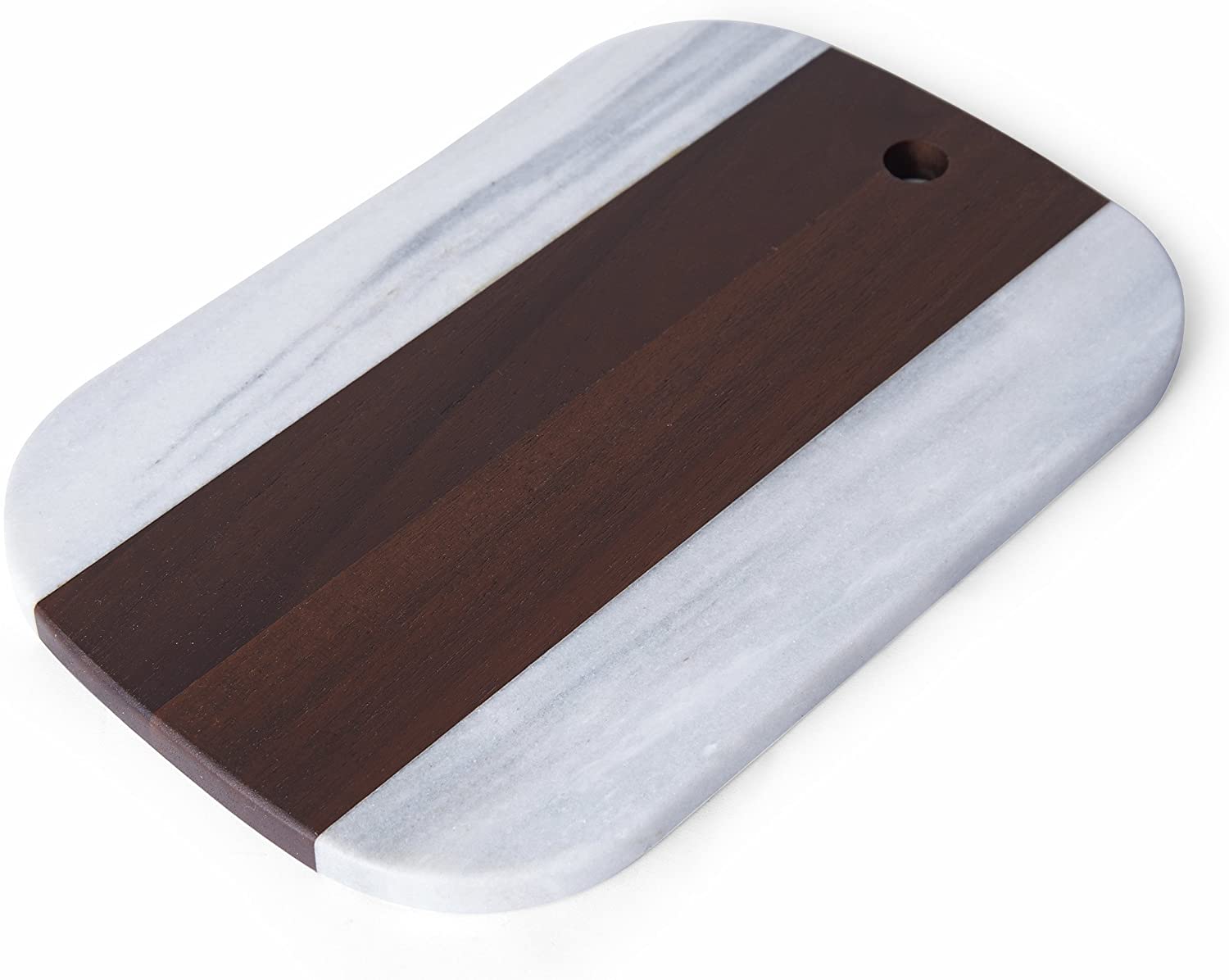Price:$24.99 Marble and Acacia Wood Cheese Serving Board, 12", Assorted: Cheese Plates