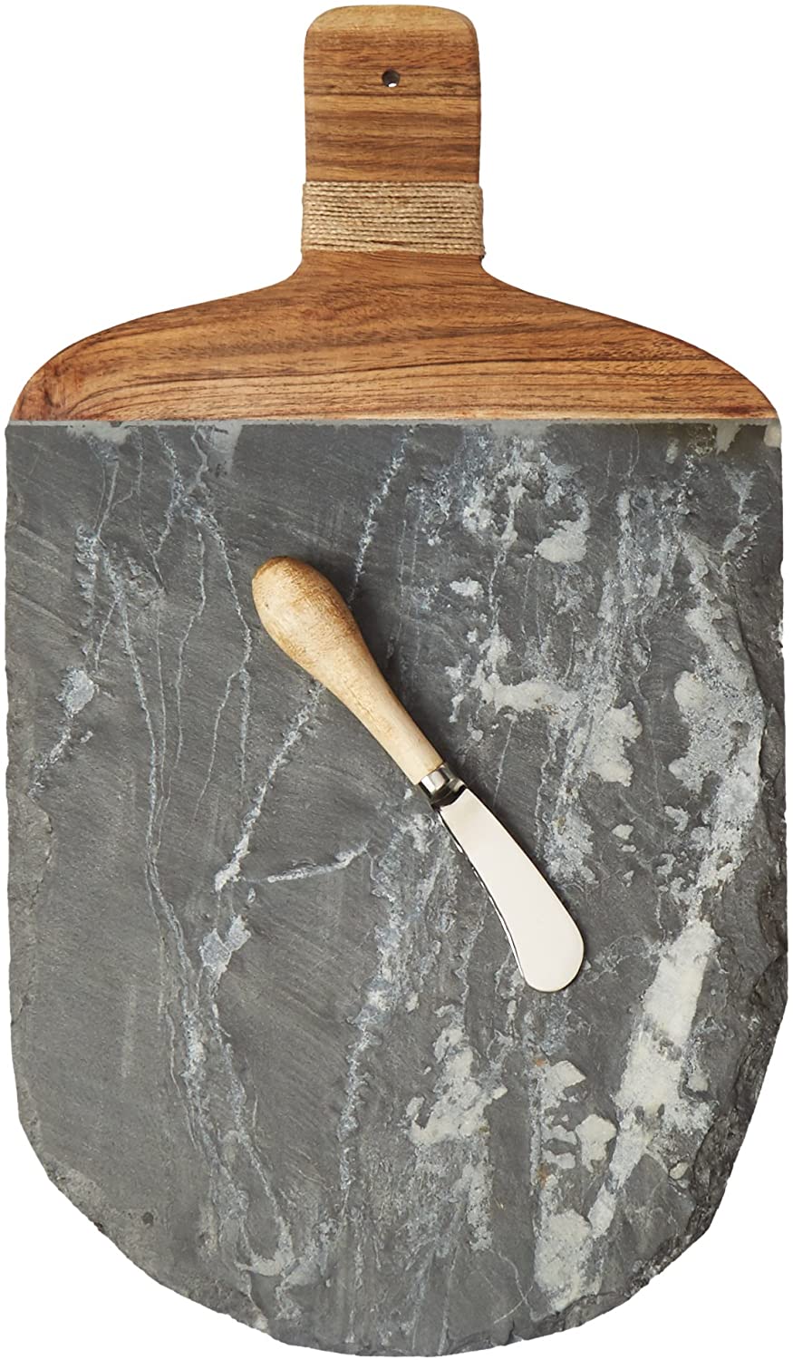 Price:$30.00 Pie Slate and Wood Serving Board and Spreader Set, Black: Dinnerware & Serveware