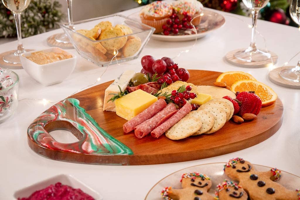 Price:$49.00 Resin Teardrop Cheese Board and Knife set,: Home & Kitchen