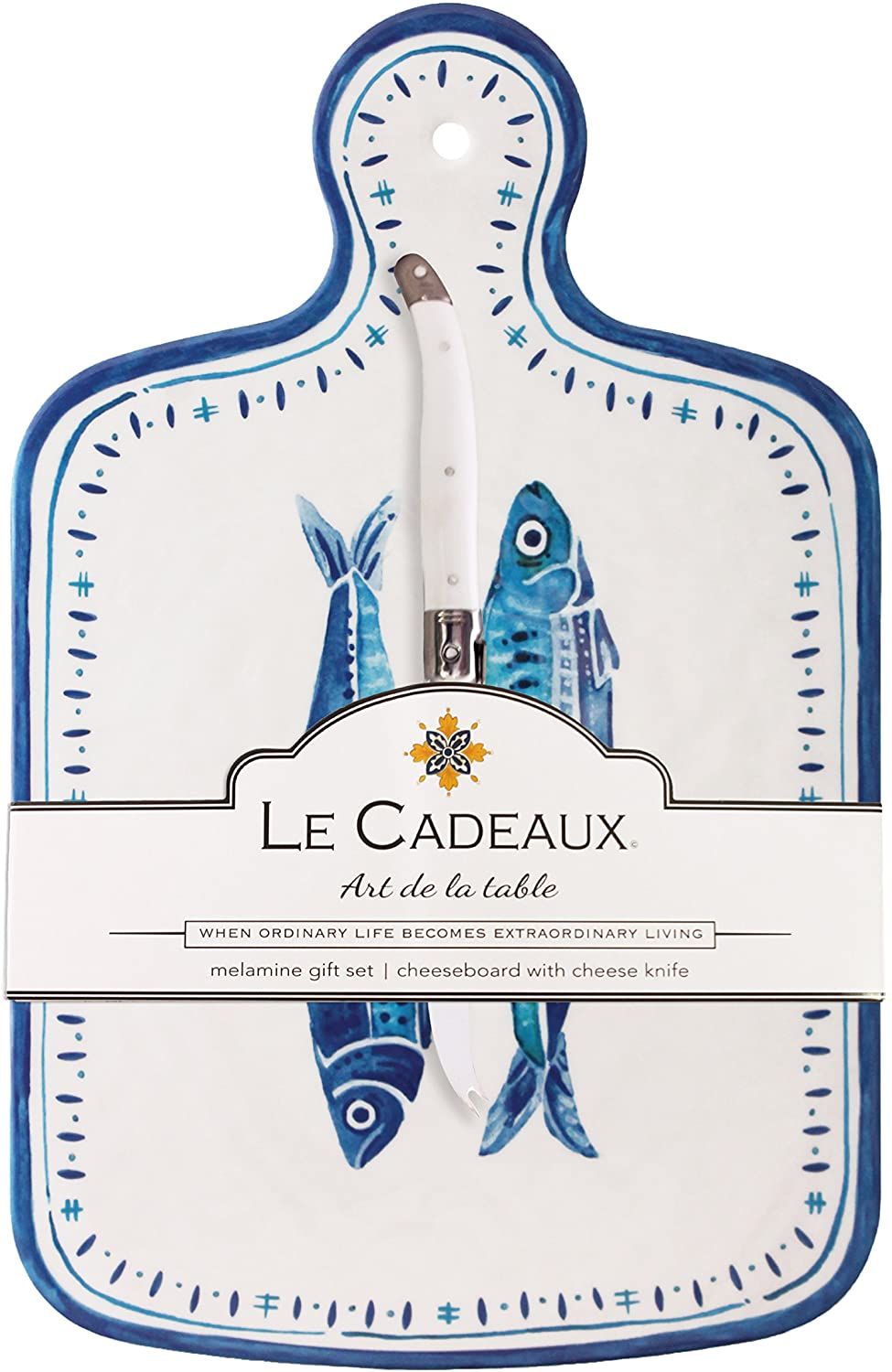 Price:$38.00 Cadeaux Santorini Melamine Cheese Board and Laguiole Cheese Knife Set: Cheese Plates