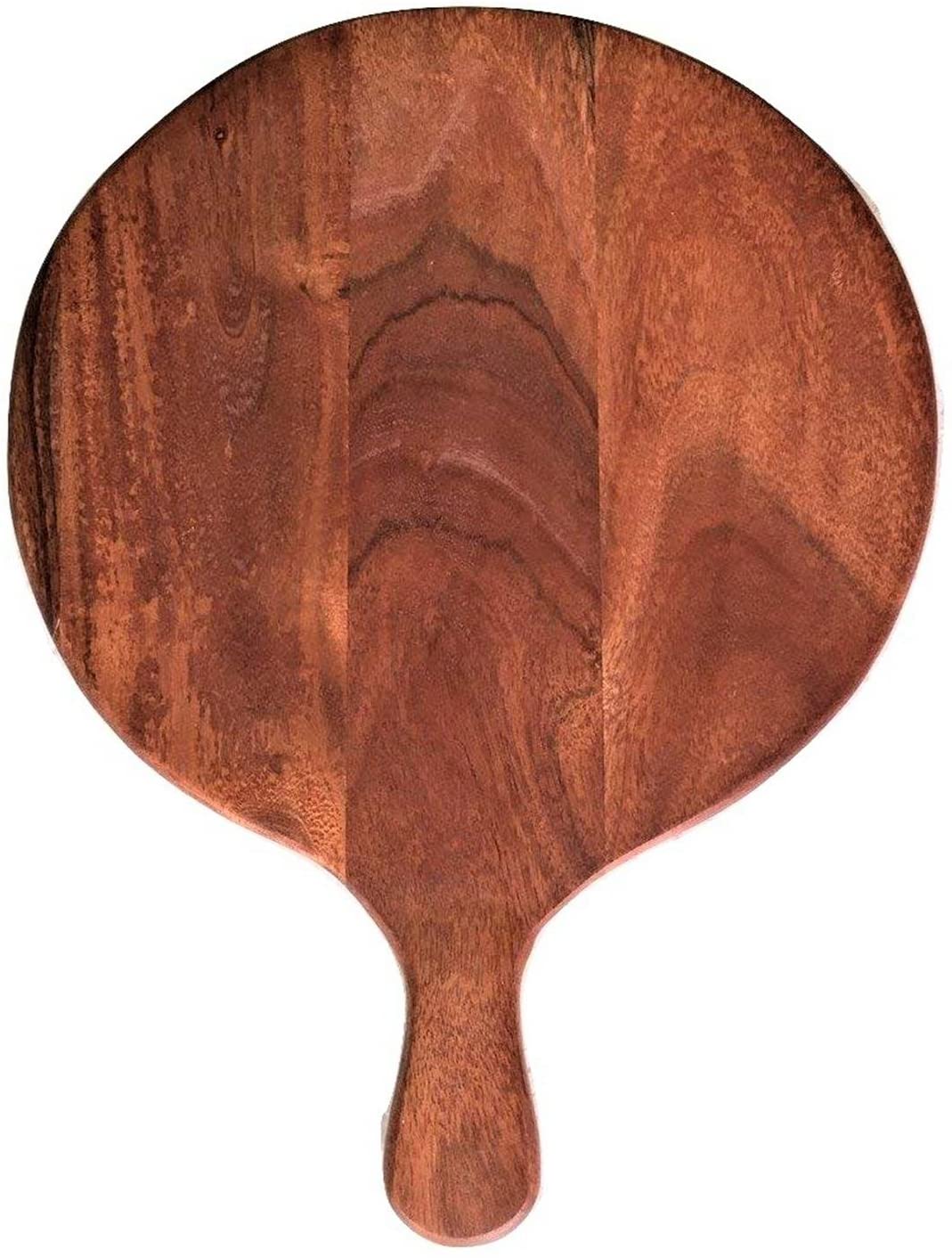 Price:$25.99 Acacia Wood Pizza Platter: Use As Cheese/Nuts/Fruits Serving Tray Or Peel Board (11367): Platters