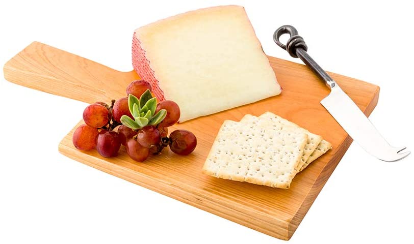 Price:$16.00 Tek 11.75 x 7.5 In. Cutting Board With Handle, 1 Square Paddle Cutting Board - Shatterproof, Lightweight, Natural Wood Vintage Cheese Board, For Chopping And Serving Bread, Meat, Or Charcuterie: Home & Kitchen