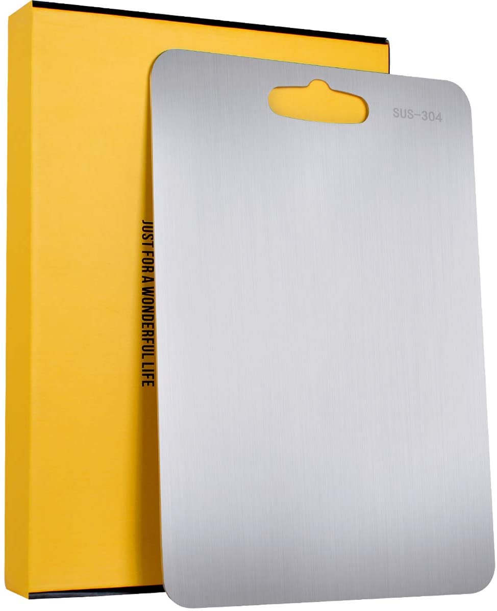Price:$28.99 Steel Fruit Cutting Board for Kitchen - FLE Vegetables Choping Board & Best Kitchen Butcher Block for Meat, Cheese, Heavy Duty Cut Boards: Home & Kitchen
