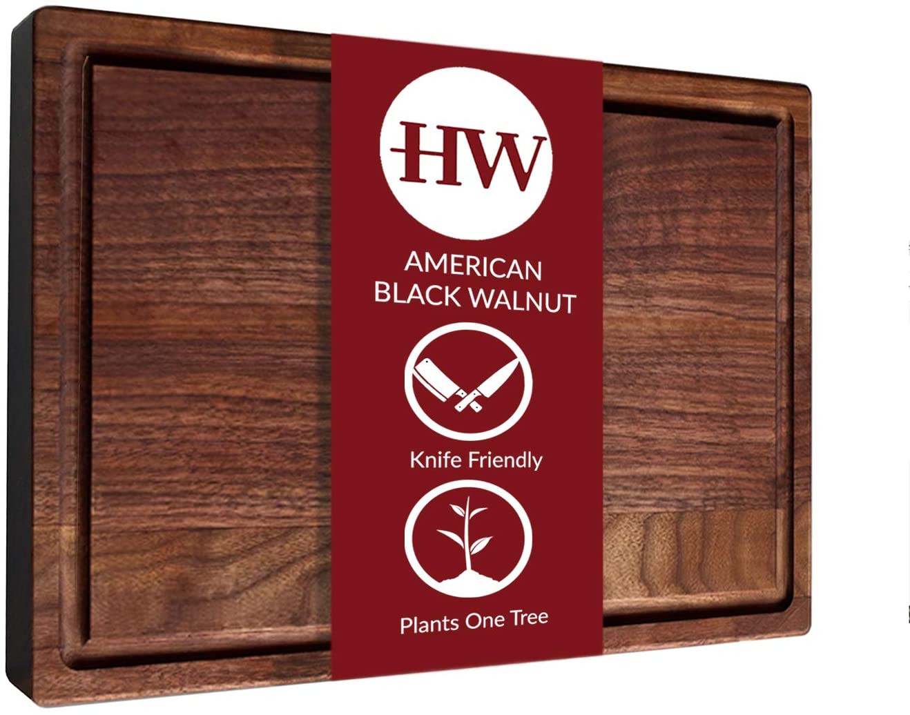 Price:$69.99 American Walnut Wood Cutting Board for Kitchen by HeritageWare 17x11 Reversible Carving Board with Juice Groove/Well. Serving Tray, Wedding Anniversary Housewarming Gift: Home & Kitchen