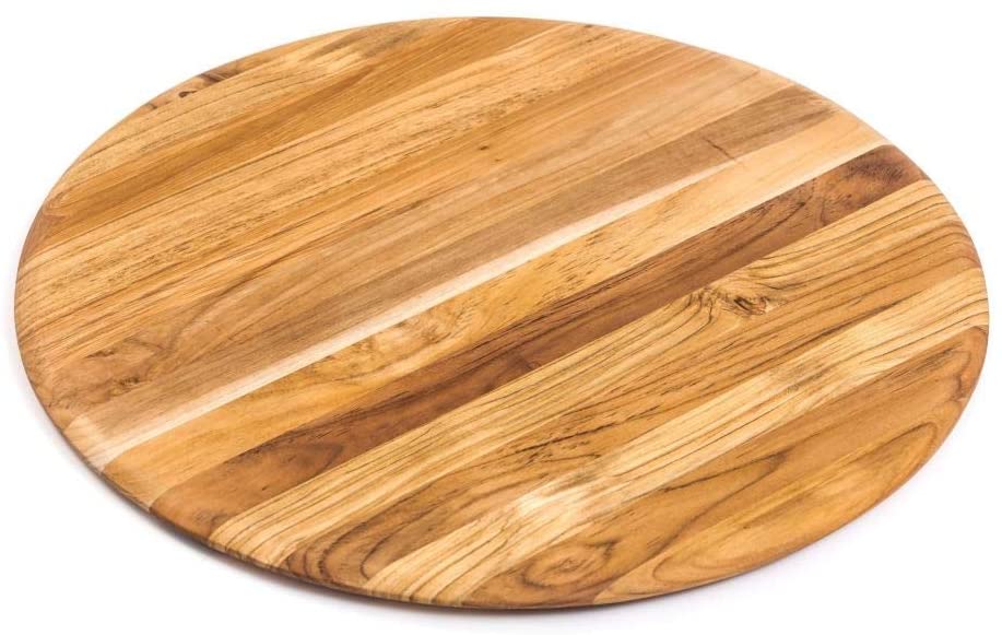 Price:$33.85 Elegant Round Edge Grain Cutting/Serving Board | 18" x 0.55": Home & Kitchen