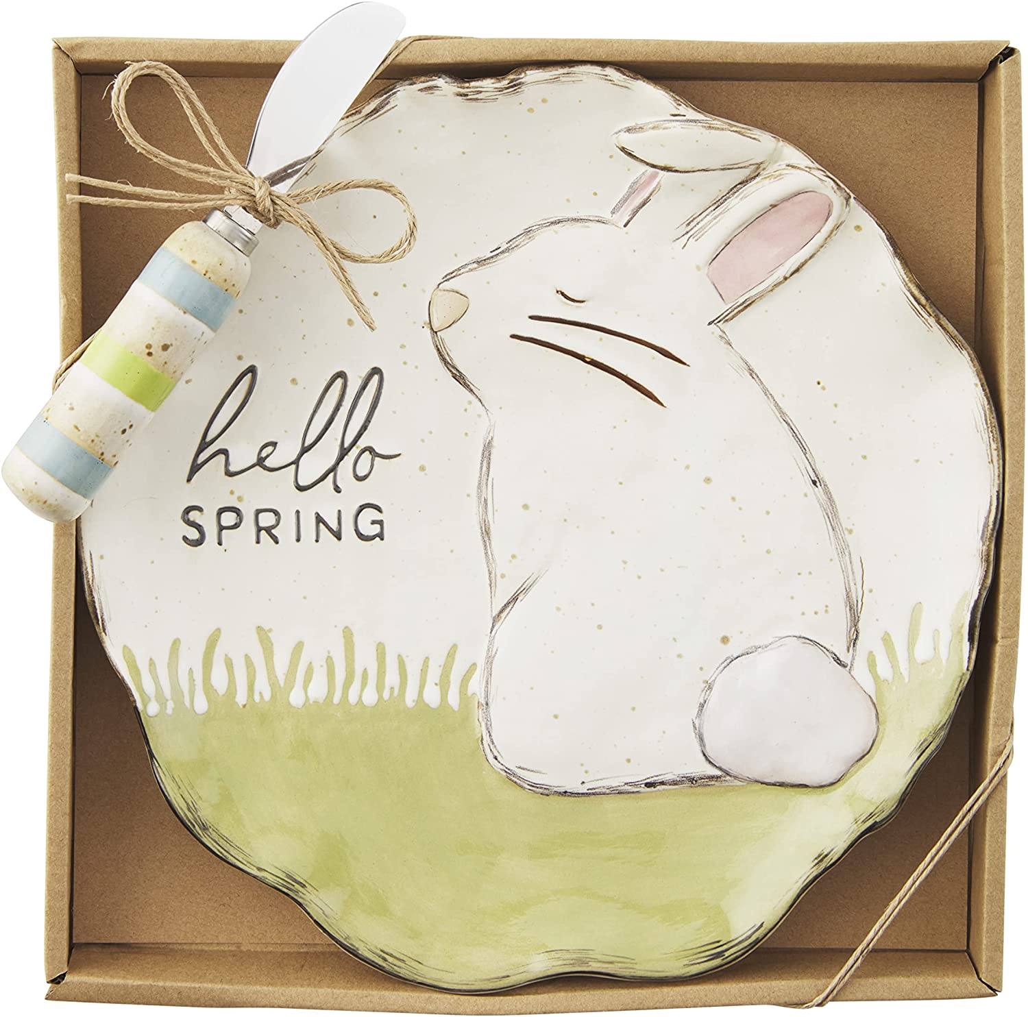 Price:$22.34 Pie Bunny Cheese Set, Plate 8 Dia | Spreader 5 1/2", 1/2" 1/2", Multi: Home & Kitchen