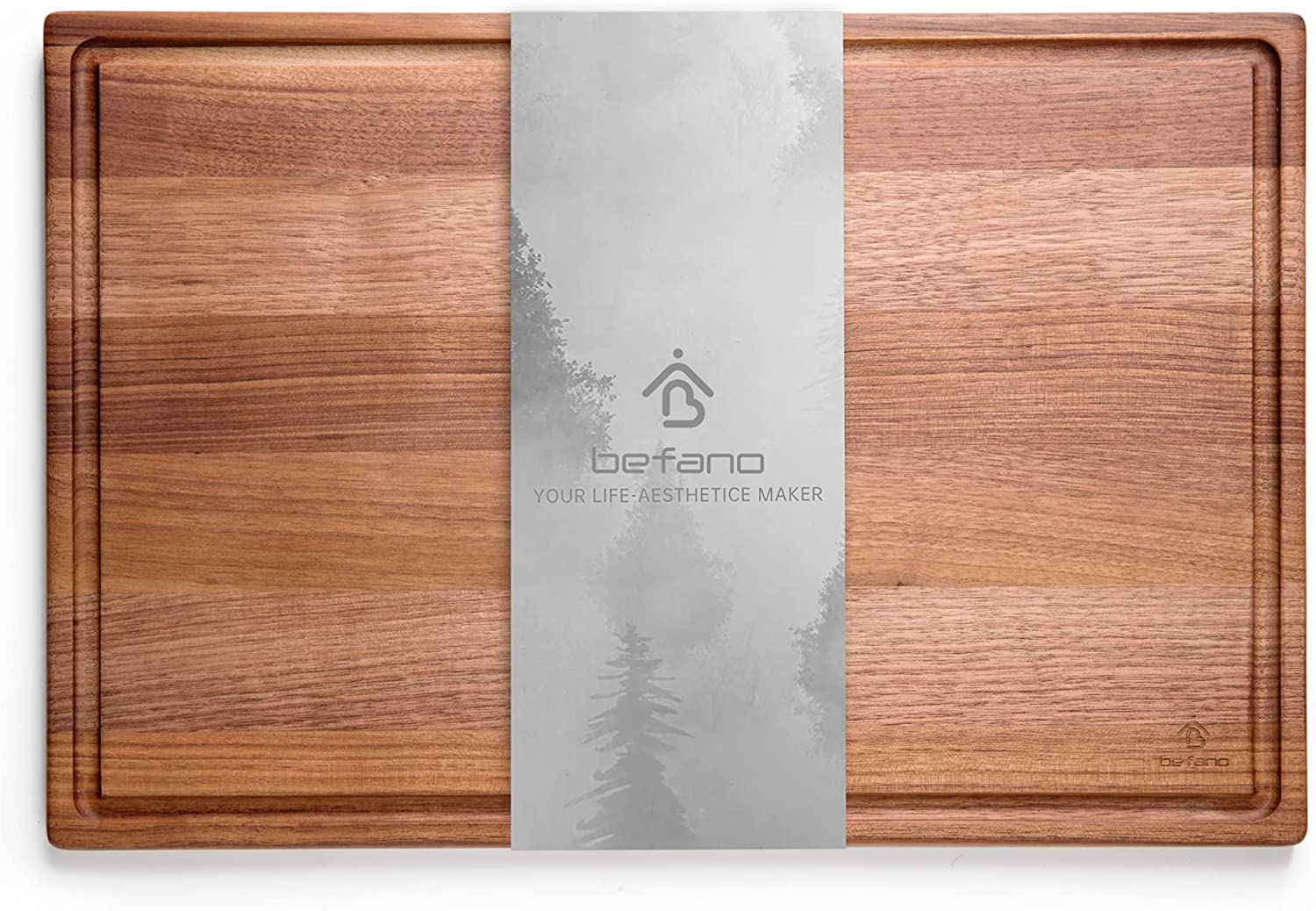 Price:$59.99 Large Black Walnut Cutting Board for Kitchen, Reversible with Juice Groove, Charcuterie, Cheese Board, Serving Tray, Chopping Board for Meat, Bread(Gift Box Included)18x12 Inches: Home & Kitchen