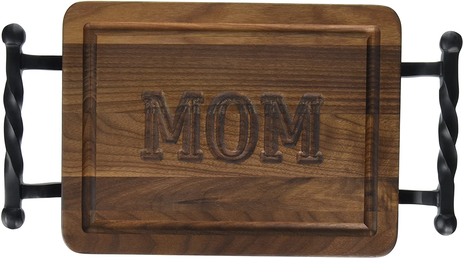 Price:$45.75 Boards W200-STWB-MOM Thick Bar/Cheese Board with Twisted Ball Handle, 9-Inch by 12-Inch by 3/4-Inch, Monogrammed"MOM", Walnut: Bar Cutting Boards: Home & Kitchen