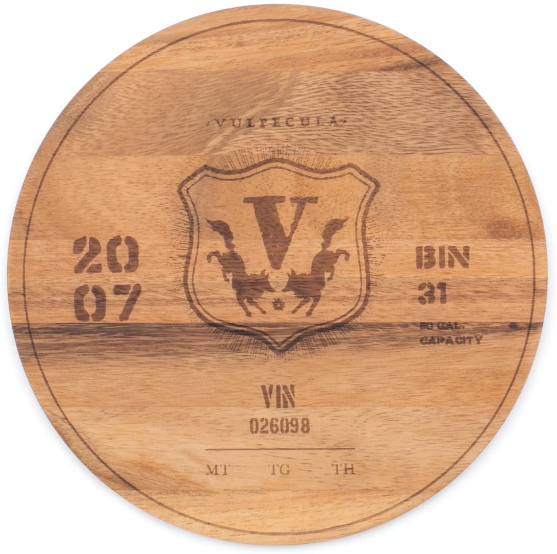 Price:$15.54 Gourmet, 0.5 x 9 x 9 inches, Multi-Use Circle Serving Board: 2007 Wine Barrel: Home & Kitchen