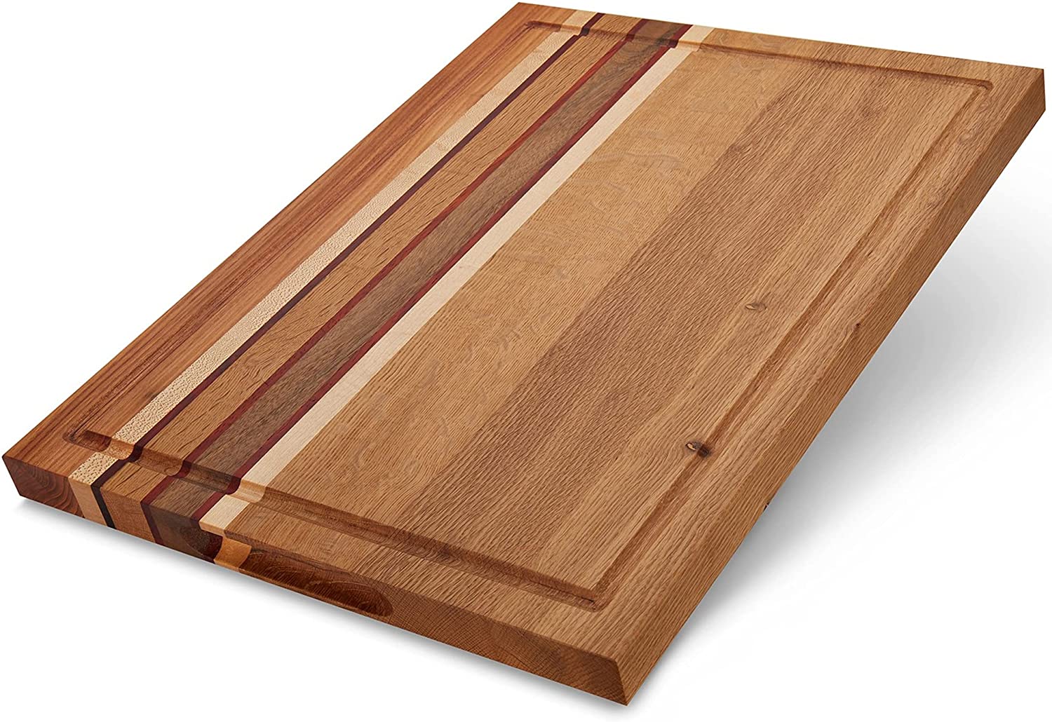 Price:$79.99 Large Walnut Cutting Board with Juice Grove, Chopping Board, Knife Friendly, Reversible, Cheese Board, Gift Box Included, The Ithaca (18x14x1.2 inch): Home & Kitchen