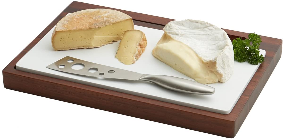 Price:$44.29 & Charles Acacia Cheese Board with Ceramic Board and Stanless Steel Knife, 14-1/2-Inch : Home & Kitchen