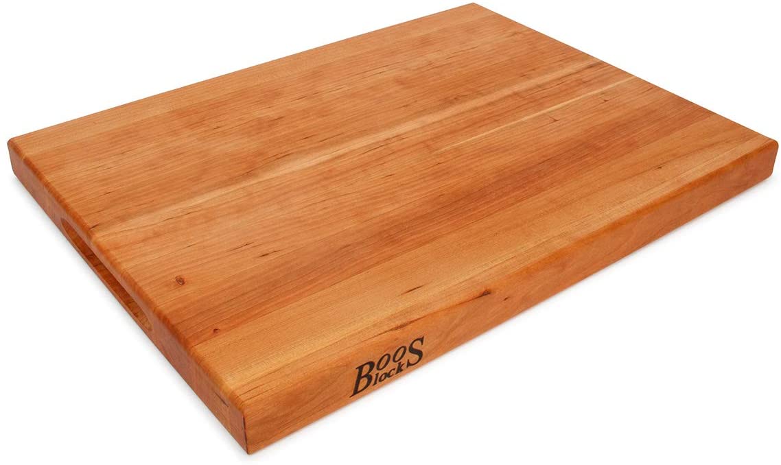 Price:$142.95 Boos Cherry Wood Edge Grain Reversible Cutting Board, 20 Inches x 15 Inches x 1.5 Inches: Home & Kitchen