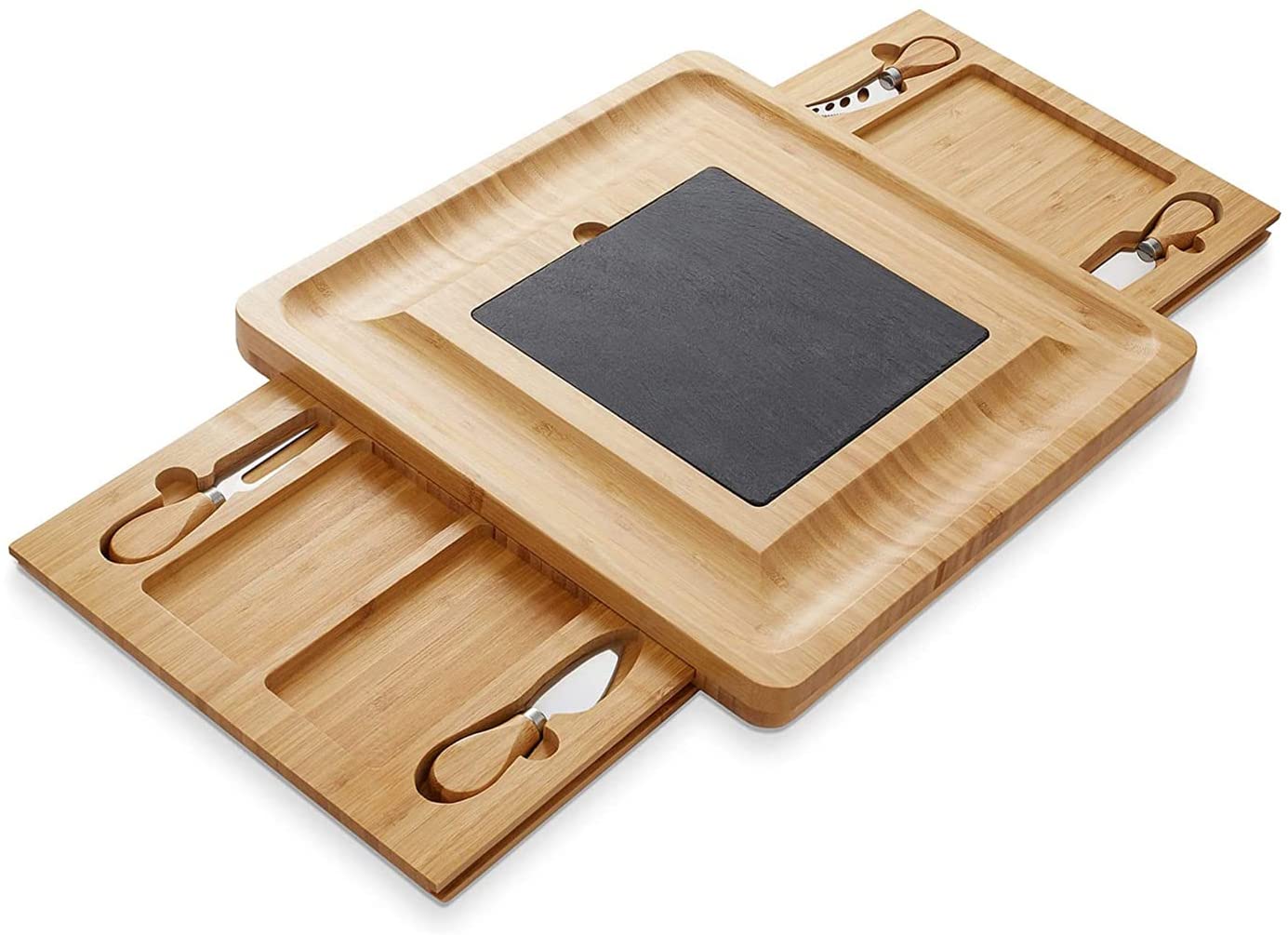 Price:$45.99 Board with Slate and Knife Set Housewarming Gift Wedding & Holiday Gift (cheese board with slate): Plates