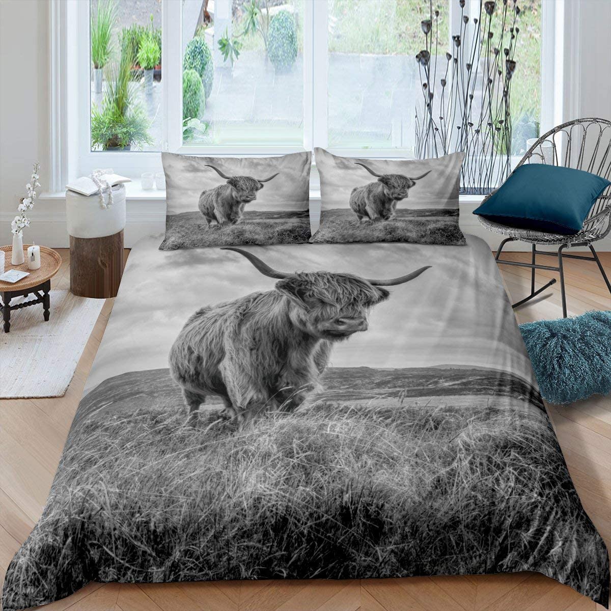 Price:$47.00 Highland Cow Bedding Set King Size Cattle Duvet Cover Animals Comforter Cover Set for Boys Girls Teens Room Decorative Milk Cow Duvet Cover, Grey Duvet Cover : Home & Kitchen