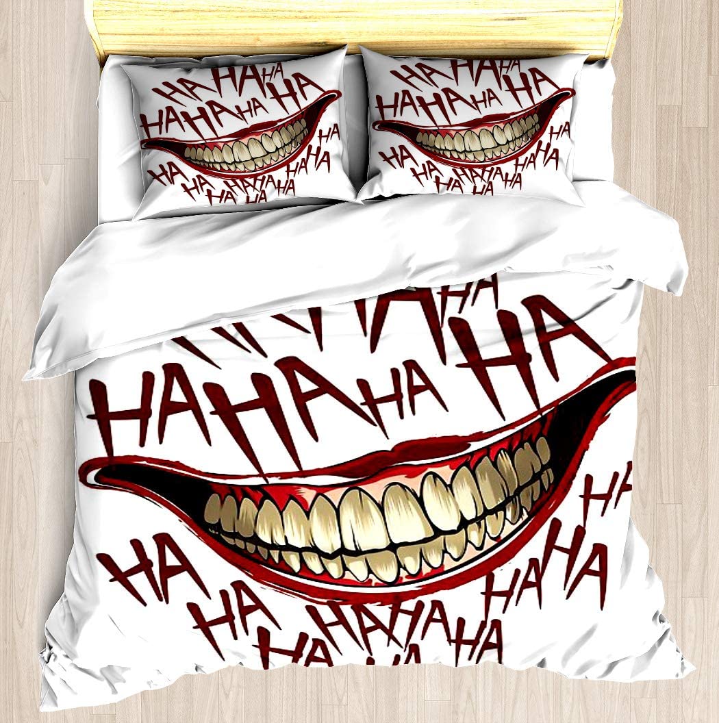 Price:$88.98 Hahaha - Duvet Cover Set Soft Bedding Set Pillowcase Bed Set Unique Printed Floral Pattern Design Duvet Covers Blanket Cover Queen/Full Size : Home & Kitchen