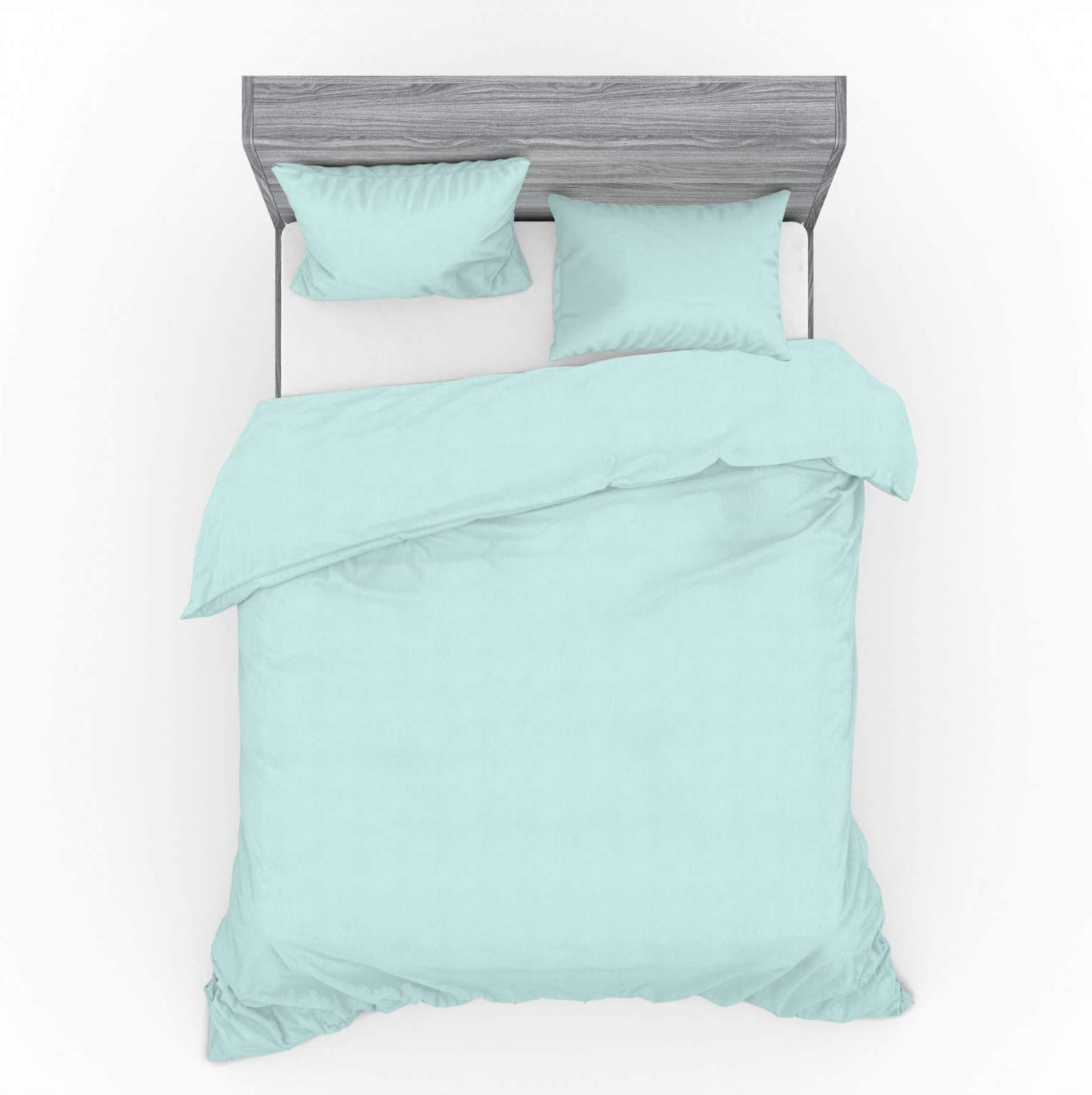 Price:$39.96 Queen Size Original Cotton Duvet Cover Set, Soft Cover for Comforter Hotel Quality Bedding & Pillowcase with Zipper Closure Bedroom Decor 3 Pcs Set with 2 Pillow Shams, 88" X 88", Turquoise : Home & Kitchen