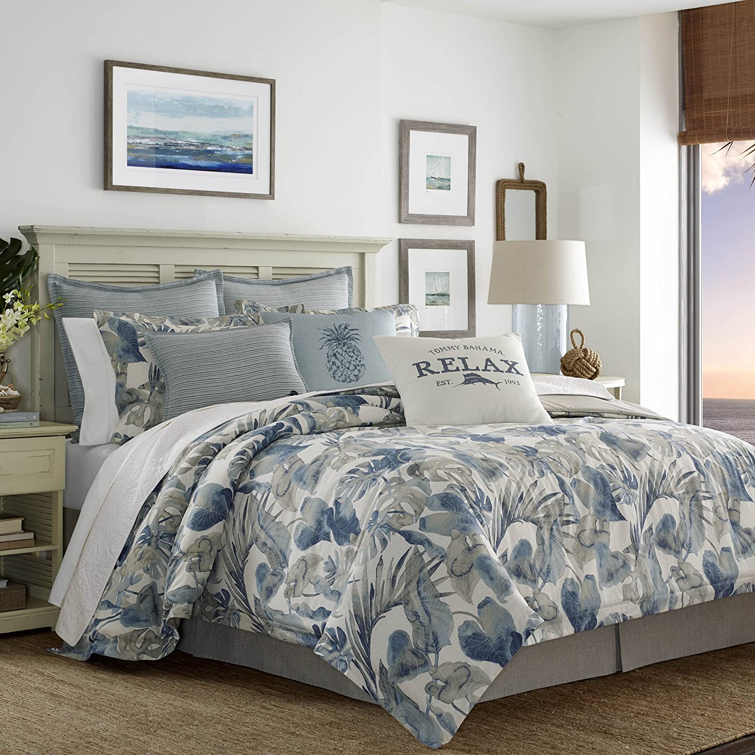 Price:$125.99 Bahama | Raw Coast Collection | Duvet Cover Set-100% Cotton, Ultra-Soft & Breathable, All Season Premium Bedding, King, Blue : Home & Kitchen