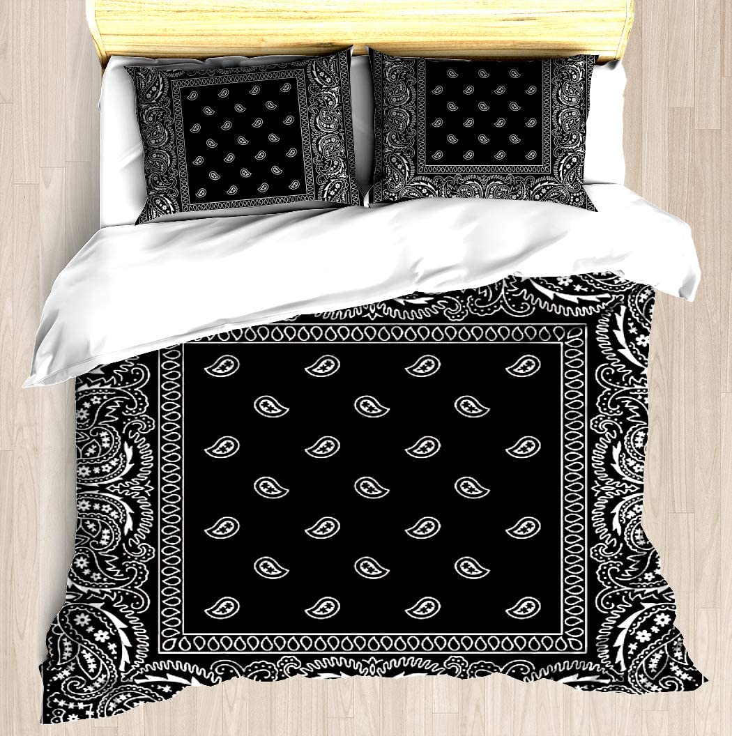 Price:$98.98 - Black - Selection Available - Duvet Cover Set Pillowcase Bed Set Unique Printed Design Duvet Covers Bedding Set King/Cal King Size : Home & Kitchen