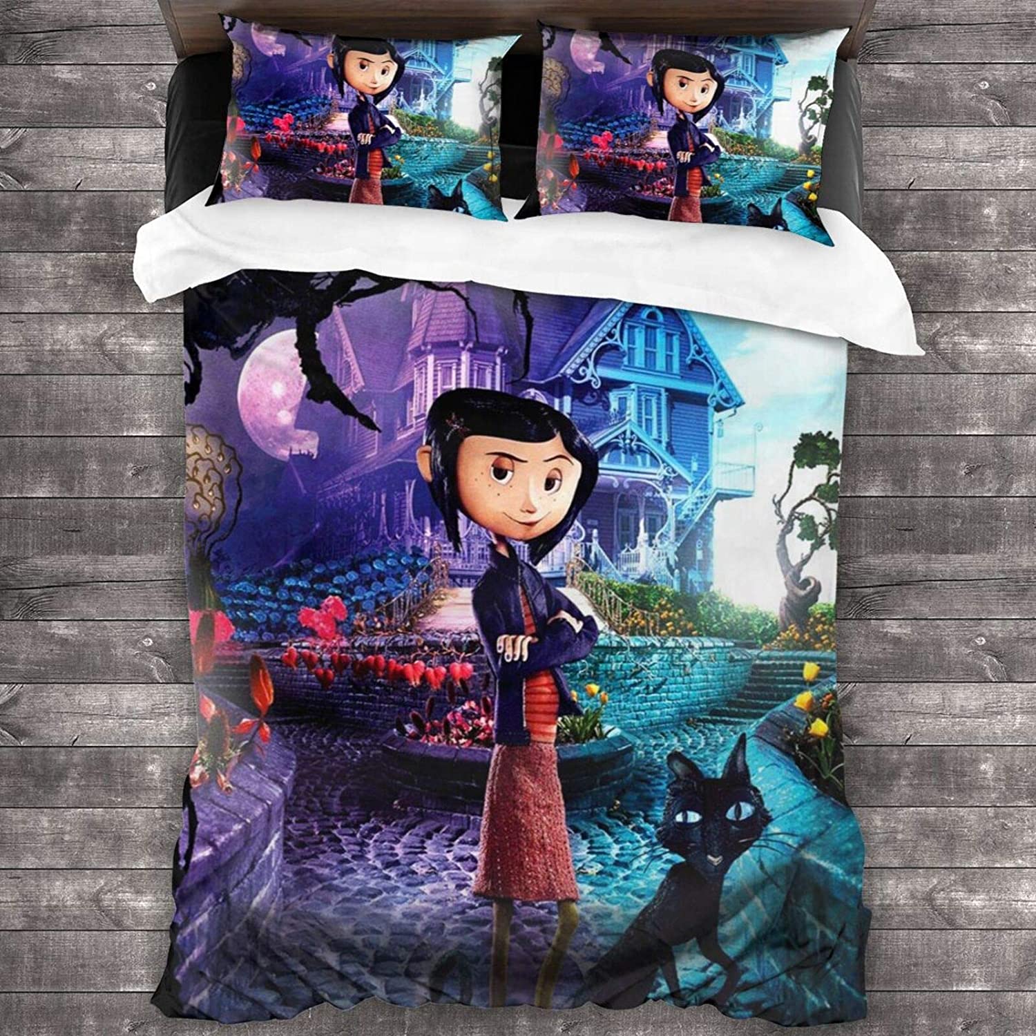 Price:$48.99 Cora-Line 3-Piece Bedding Set 86"" X70 Comforter Quilt Set Twin Size Soft Duvet Cover Set with 1 Quilt Cover 2 Pillow Shams for Teens Boys Girls : Home & Kitchen