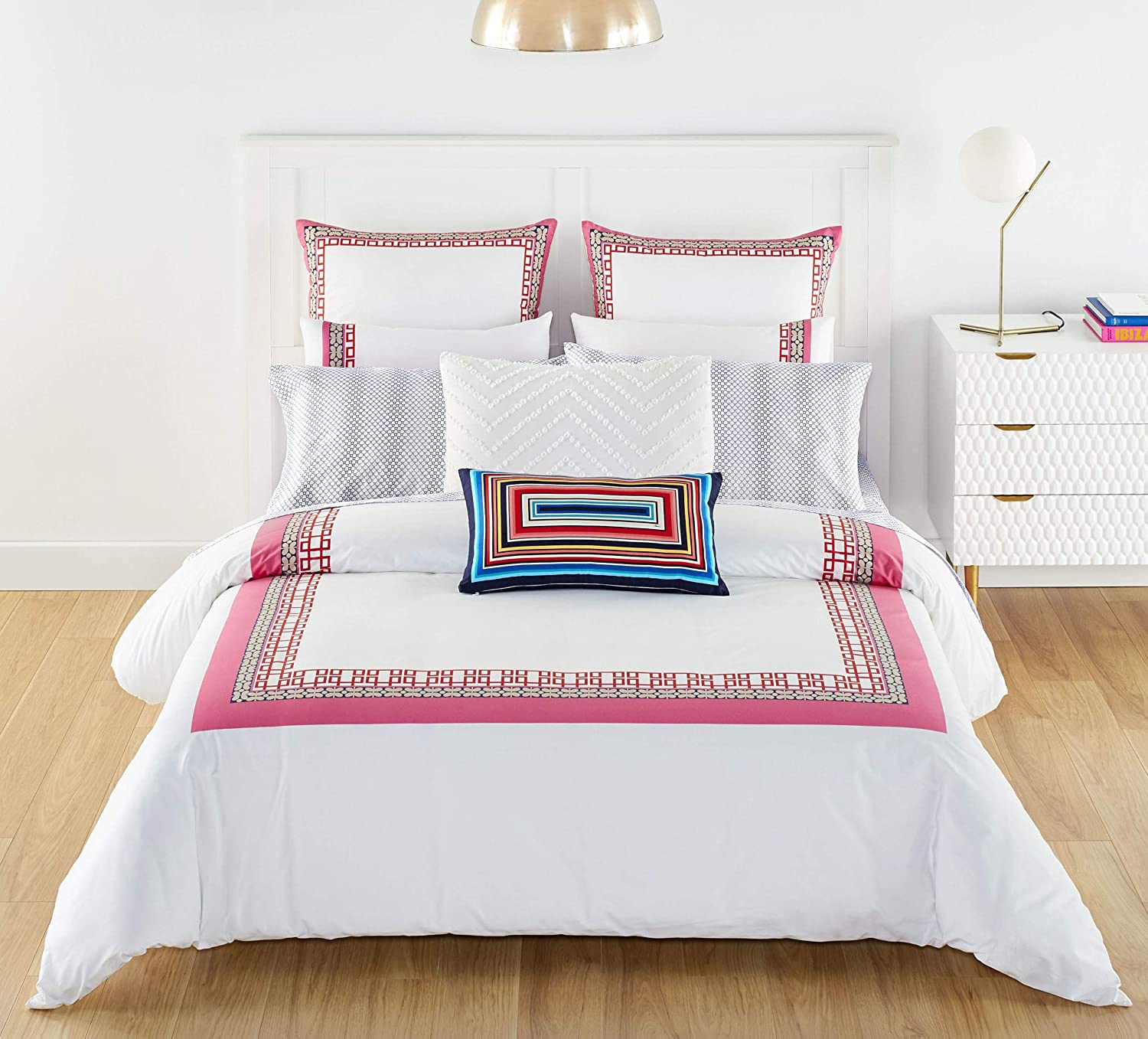 Price:$143.99 Turk Theodora Cotton Pink Duvet Cover Set, Full/Queen : Home & Kitchen