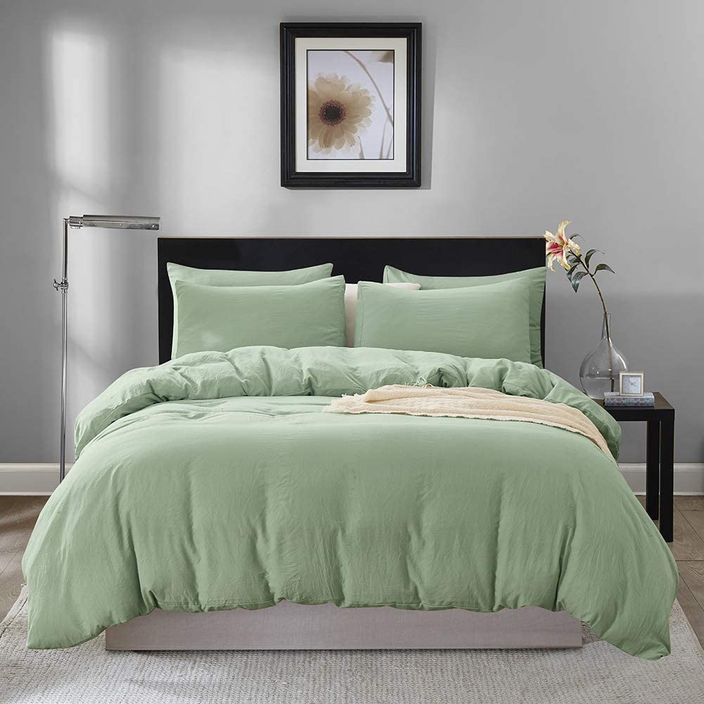 Price:$45.95 Sage Green Duvet Cover Queen,3pcs Ultra Soft Microfiber Bedding Comforter Cover Ultra Soft Green Duvet Cover Sets with Zipper Closure（1 Duvet Cover and 2 Pillowcases） : Everything Else