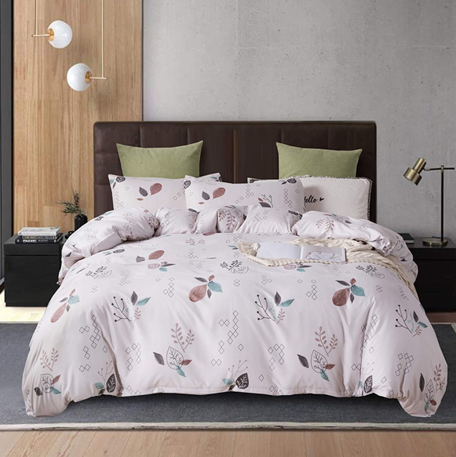 Price:$24.99 3 Pieces Queen Duvet Cover Set (1 Duvet Cover + 2 Pillow Shams) Printed Comforter Cover Set Ultra Soft Microfiber Hotel Collection with Zipper Closure (Floral, King) : Everything Else