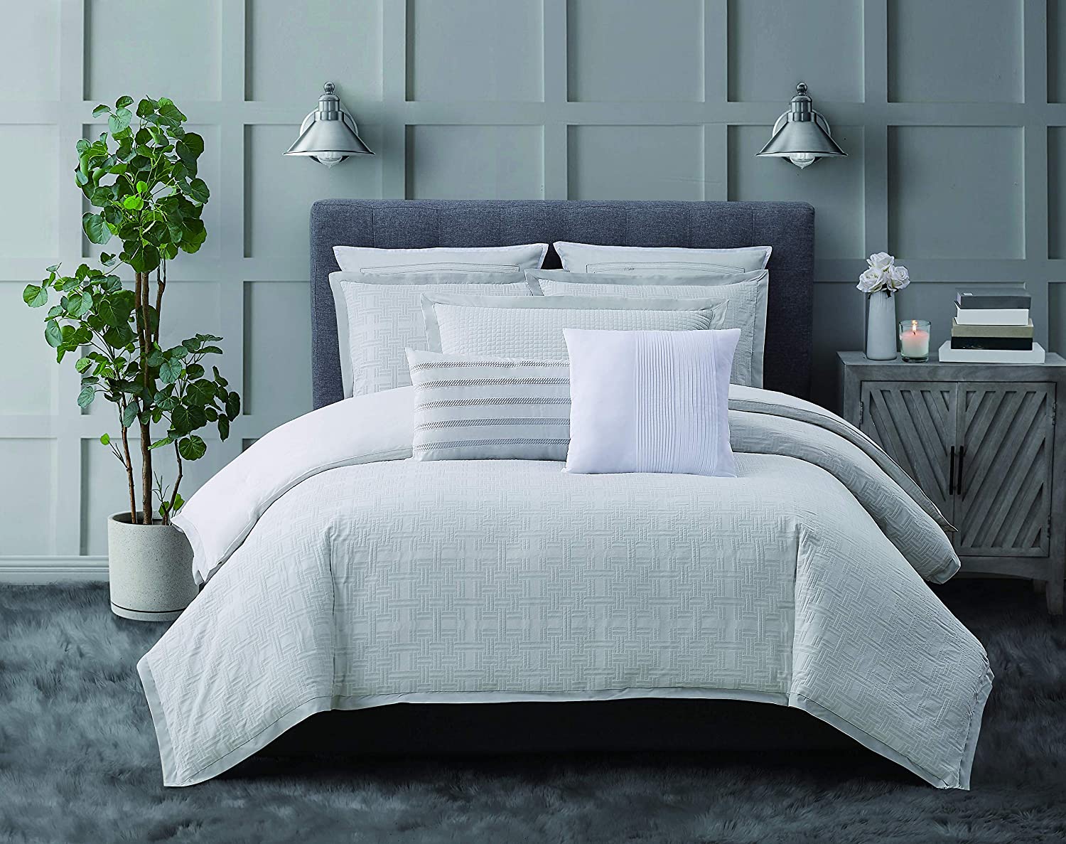 Price:$199.99 Bedford King/California King 3 Piece Duvet Cover Set : Home & Kitchen