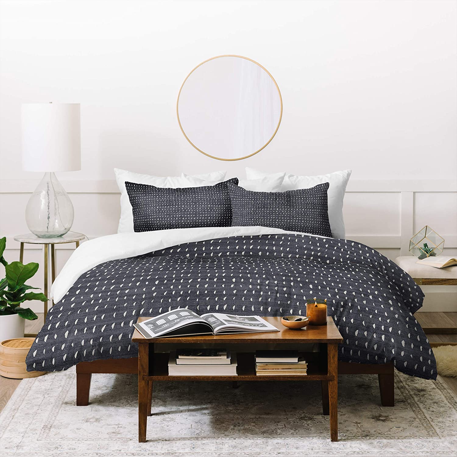 Price:$177.93 Designs Holli Zollinger Bogo Denim Rain Duvet Set with Two Pillow Shams, Queen/Full, Blue : Home & Kitchen
